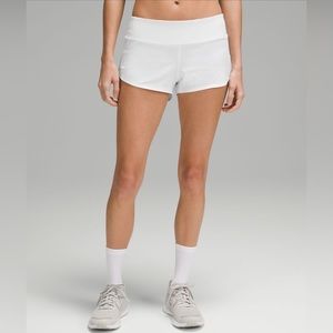 Speed Up Low Rise 2.5” Shorts (White, Size 2)